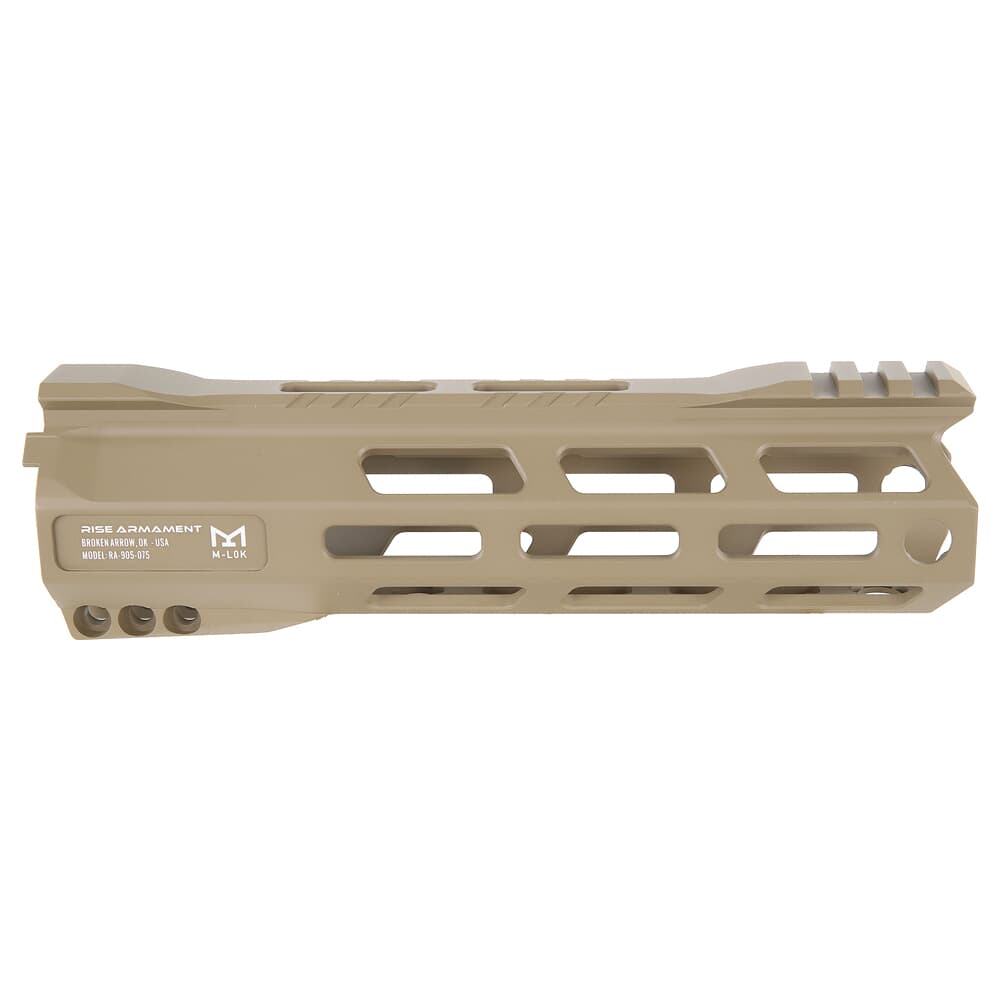 RISE Armament RA-905 7.5&quot; FDE Skeletonized AR-15 M-LOK Handguard RA-905-075-FDE