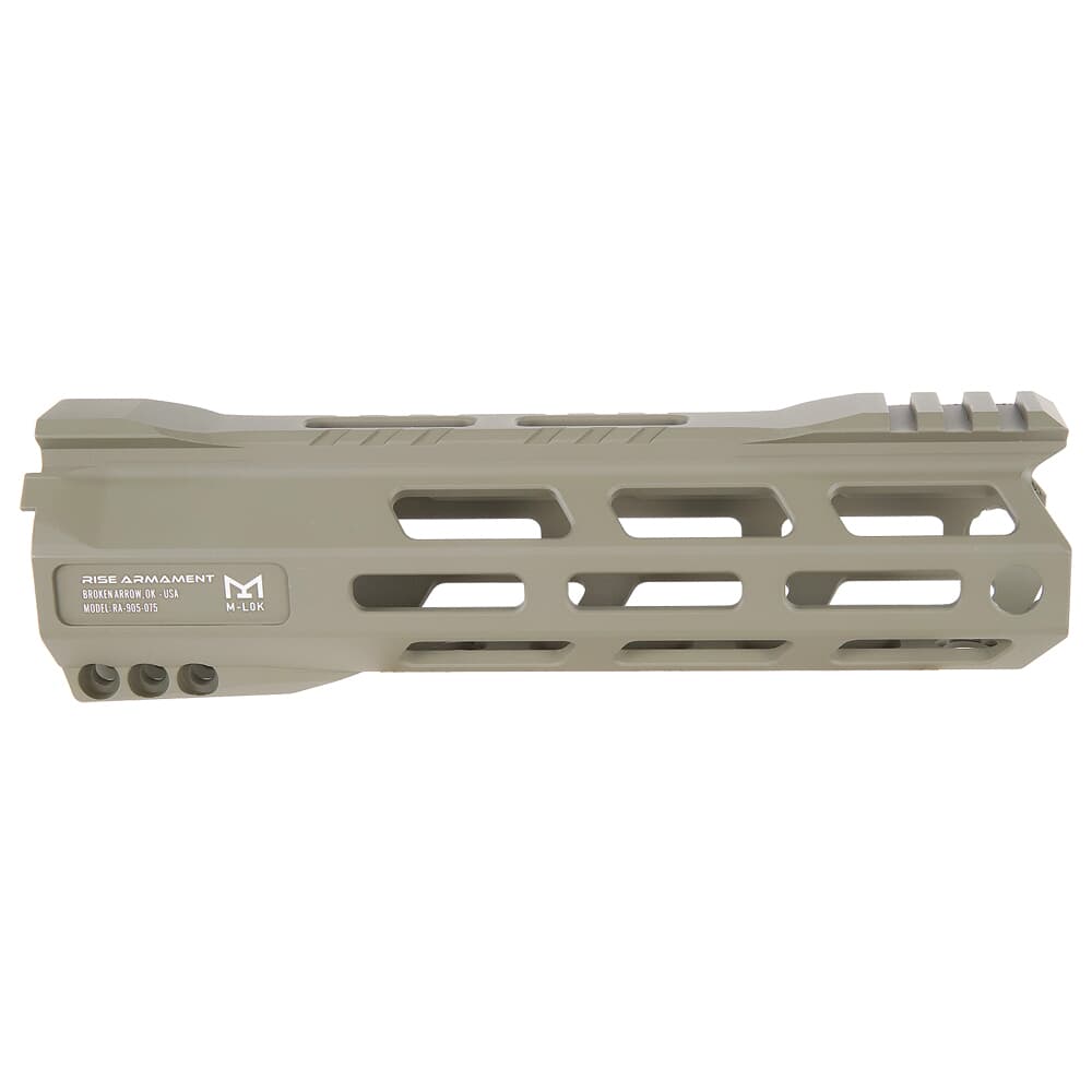 RISE Armament RA-905 7.5&quot; Foliage Green Skeletonized AR-15 M-LOK Handguard RA-905-075-FG