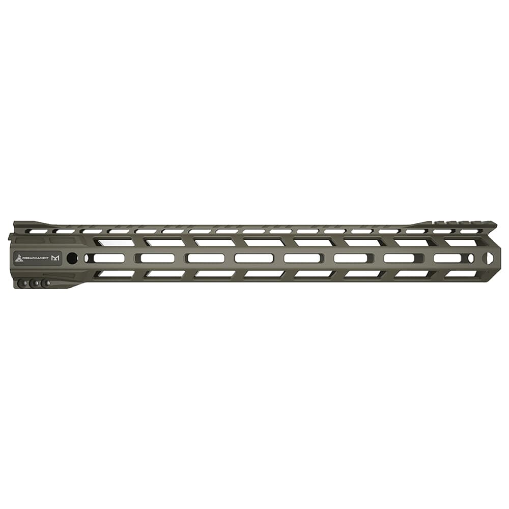 RISE Armament RA-905 15&quot; Foliage Green Skeletonized AR-15 M-LOK Handguard RA-905-150-FG