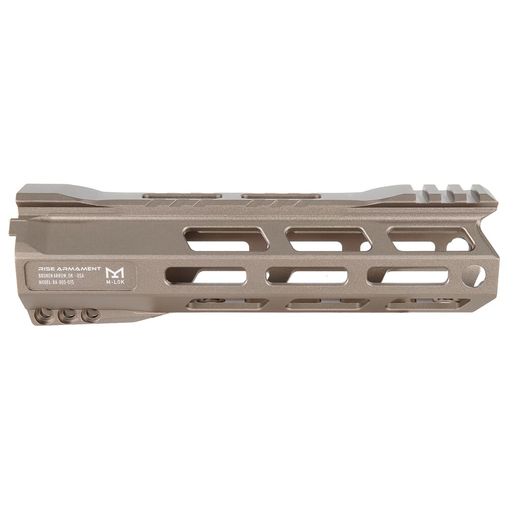 RISE Armament RA-905 7.5&quot; Spartan Bronze Skeletonized AR-15 M-LOK Handguard RA-905-075-SB