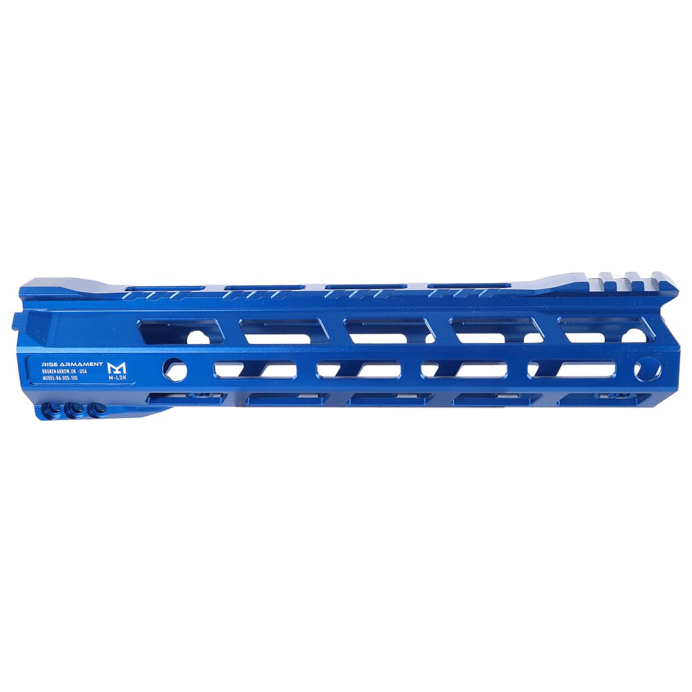 RISE Armament RA-905 10&quot; Patriot Blue Skeletonized AR-15 M-LOK Handguard RA-905-100-BLU