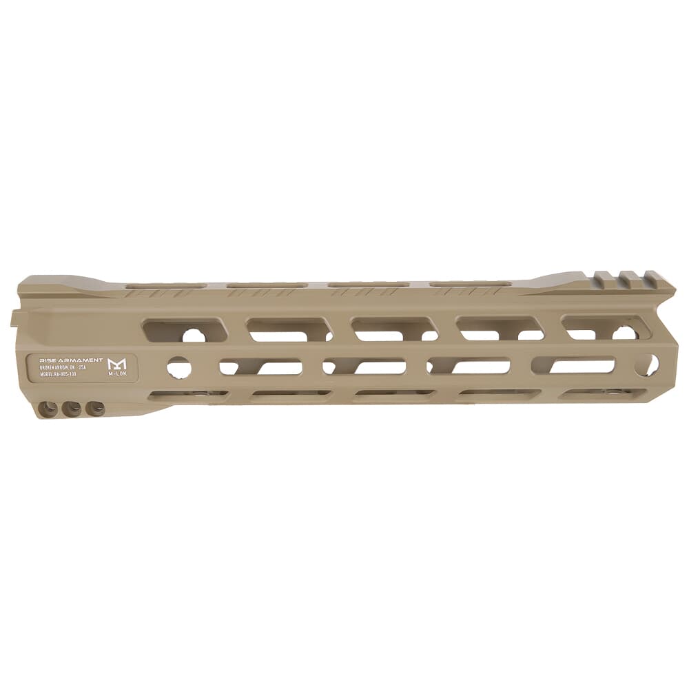 RISE Armament RA-905 10&quot; FDE Skeletonized AR-15 M-LOK Handguard RA-905-100-FDE