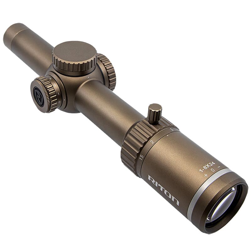 Riton Optics X3 Tactix 1-8x24mm IR FDE Riflescope 3T18ASIB