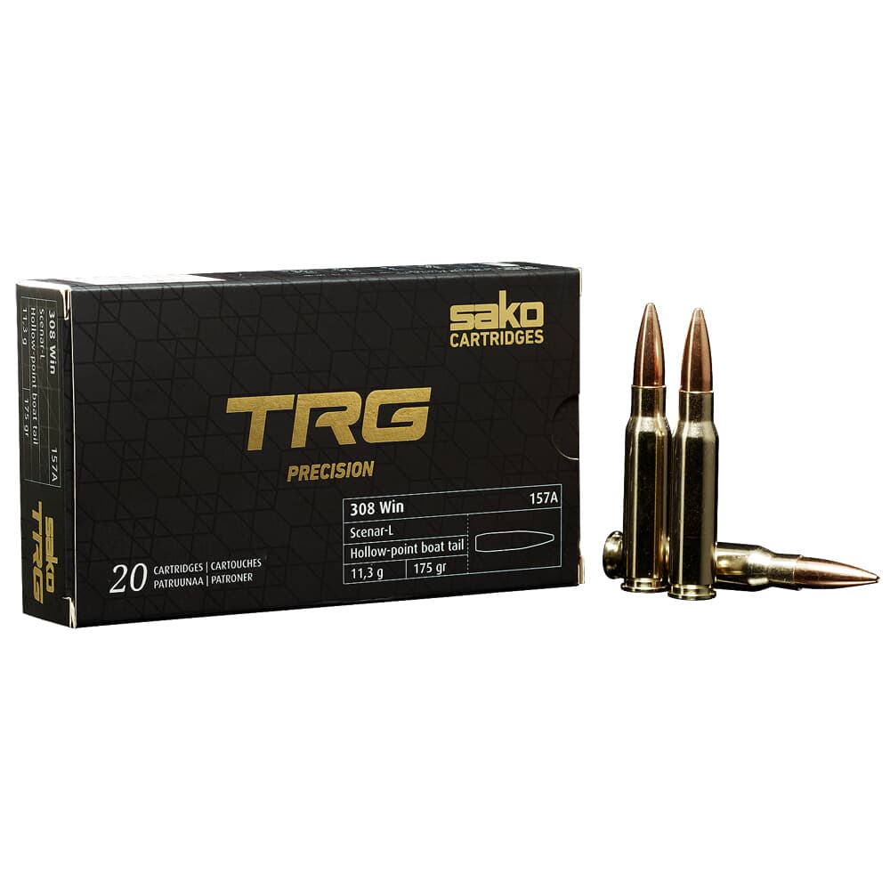 Sako TRG Precision .308 Win 175gr Hollow Point Boat Tail Ammunition Case of 200 C629157ASA10X