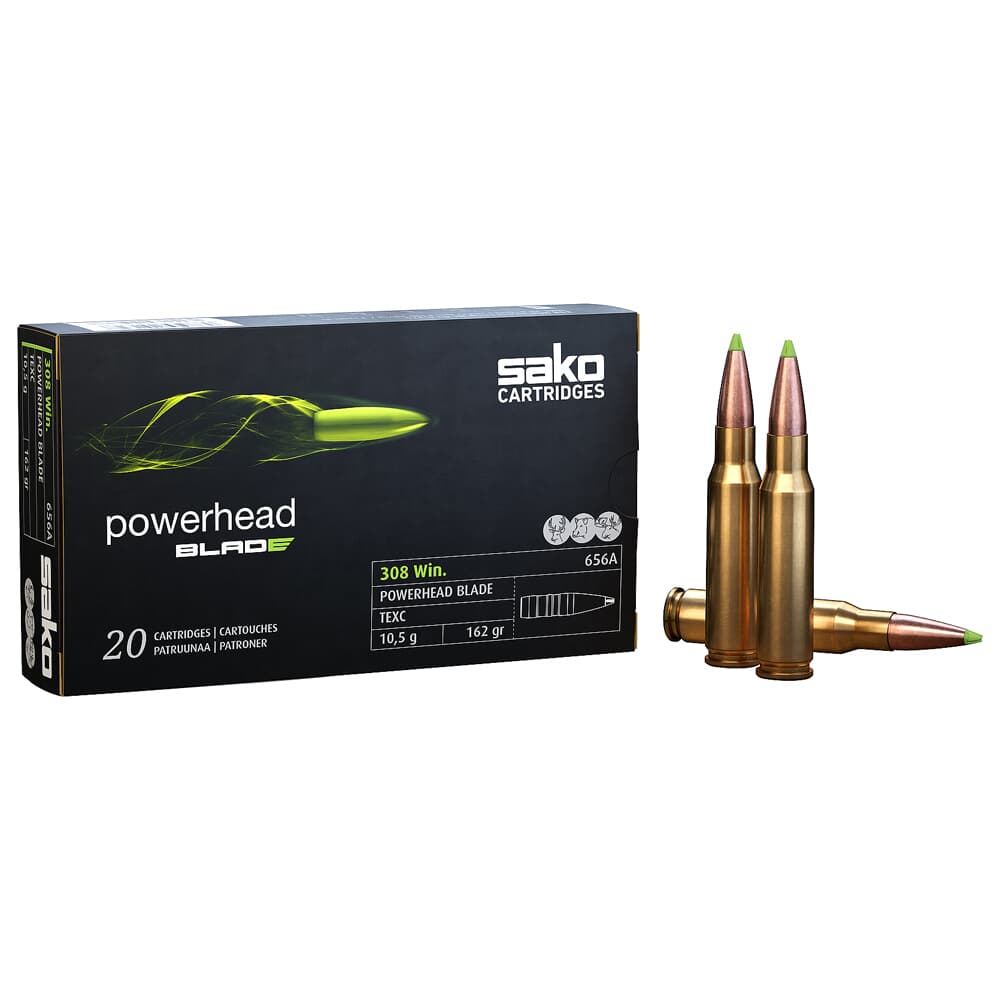 Sako Powerhead Blade .308 Win 162gr Lead Free Ammunition Case of 200 C629656ASA10X