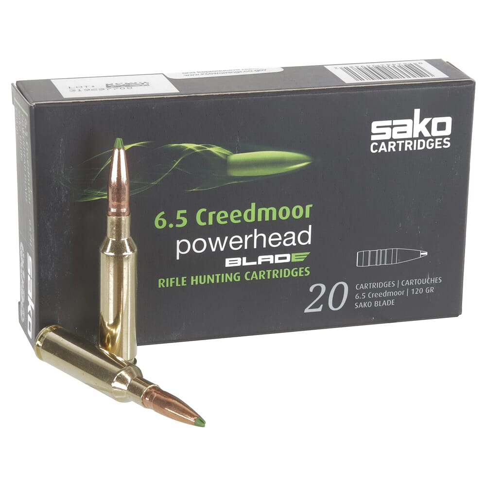 Sako Powerhead Blade 6.5 Creedmoor 120gr Lead Free Ammunition Box of 20 C663657HSA10XBX