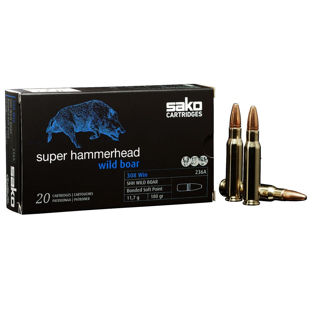 Sako Super Hammerhead .308 Win 180gr Ammunition Case of 200 C629236ASA10X
