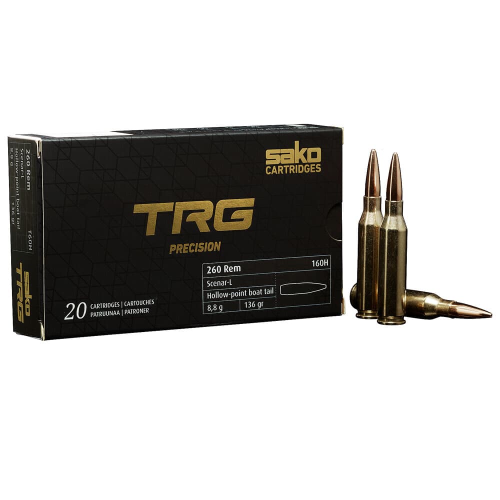 Sako TRG Precision .260 Rem 136gr Hollow Point Boat Tail Ammunition Box of 20 C661160HSA10XBX