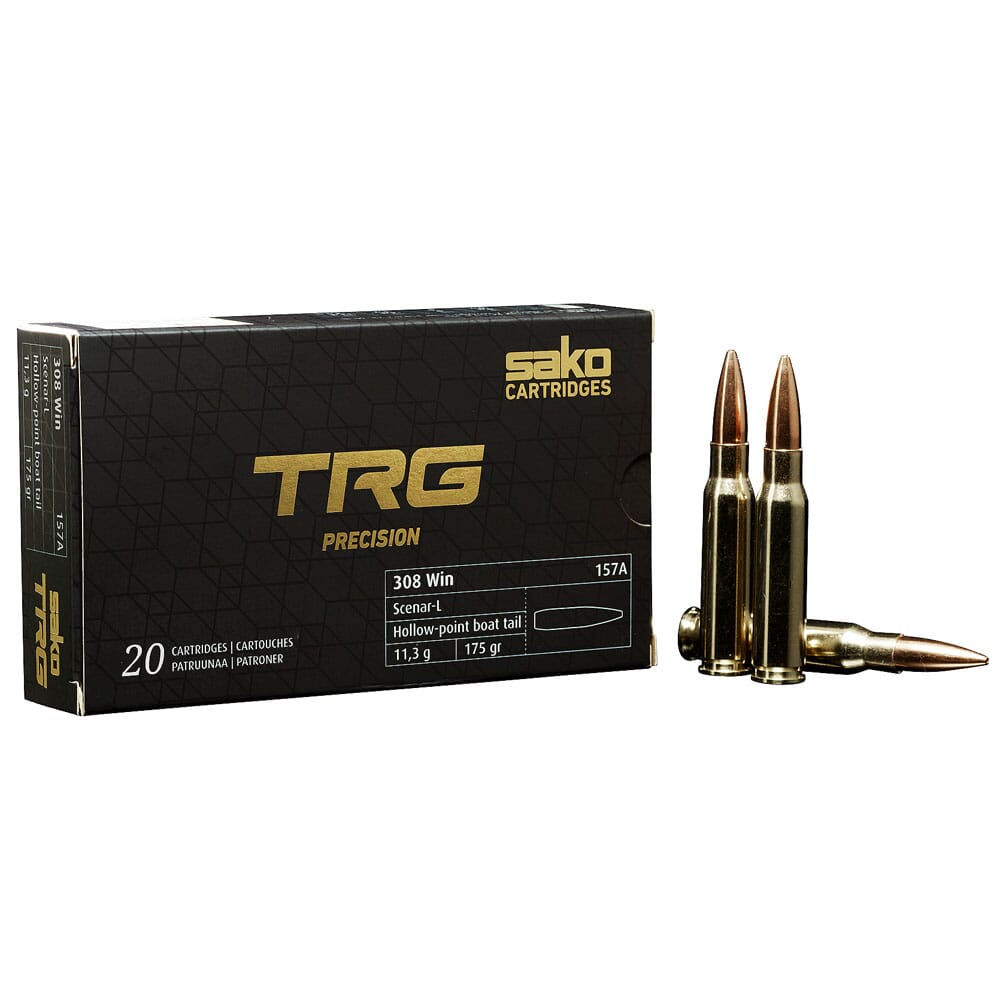 Sako TRG Precision .308 Win 175gr Hollow Point Boat Tail Ammunition Box of 20 C629157ASA10XBX
