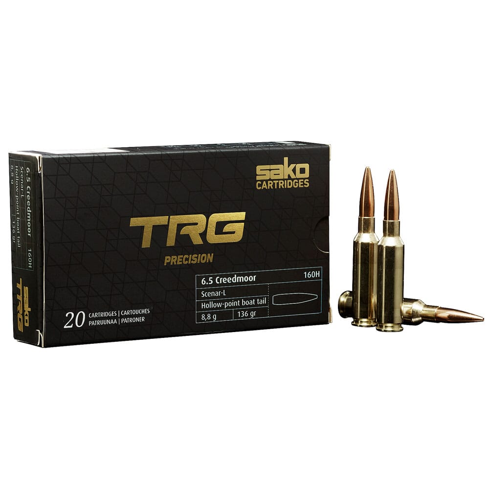 Sako TRG Precision 6.5 Creedmoor 136gr Hollow Point Boat Tail Ammunition Box of 20 C663160HSA10XBX