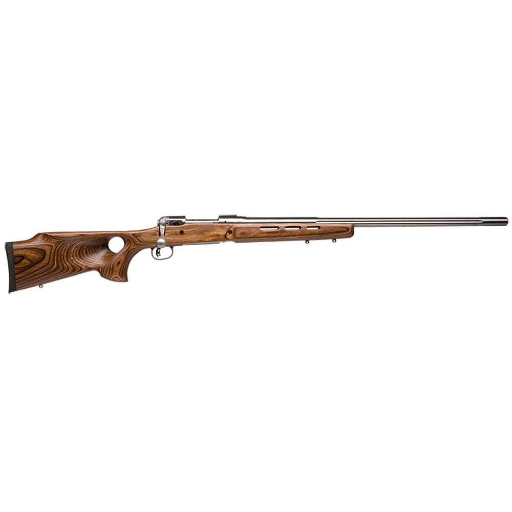 Savage Arms 12 BTCSS .204 Ruger 26&quot; 1:12&quot; Bbl Brown Laminate/Stainless BA Rifle w/(1) 4rd Mag &amp; Thumbhole Stock 18517