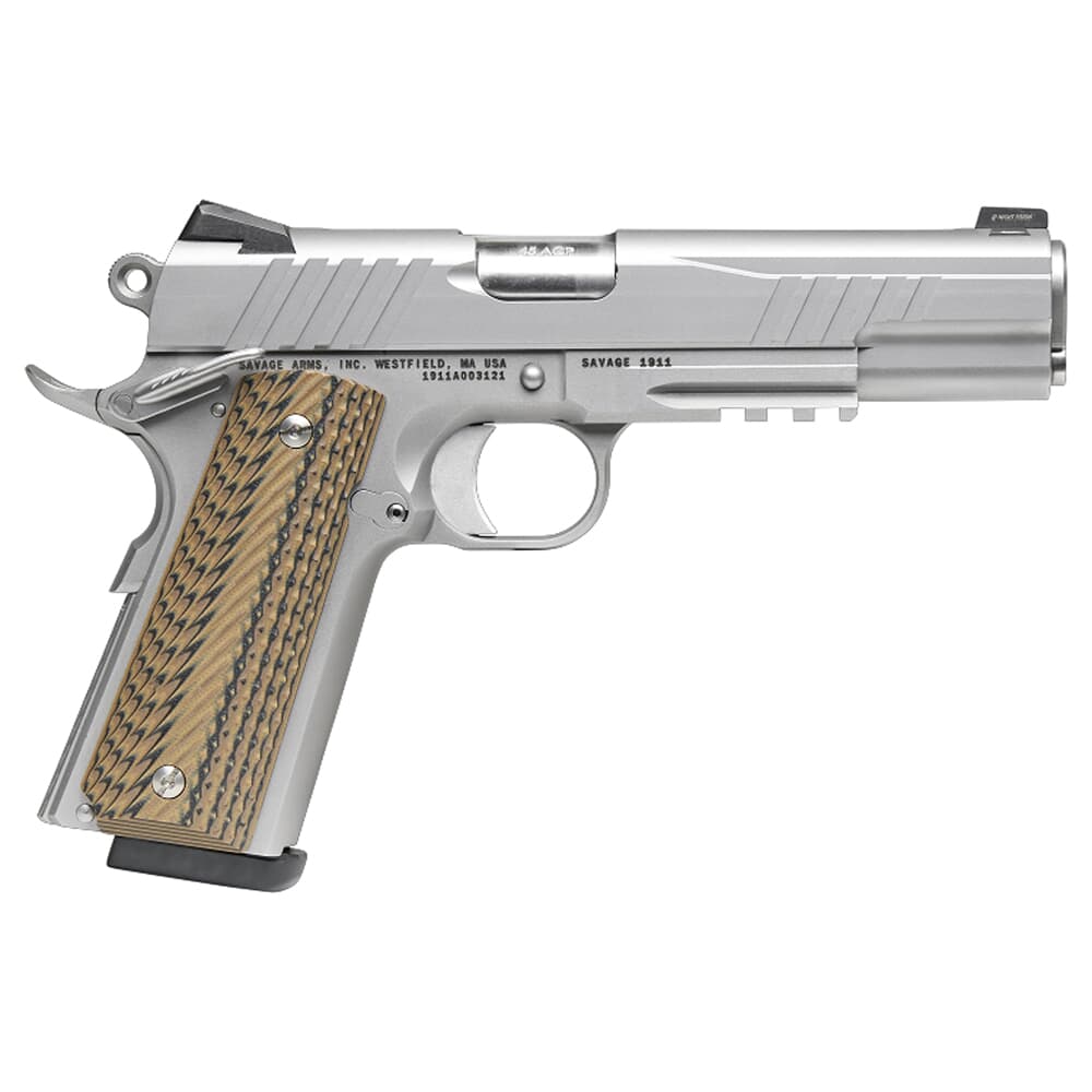 Savage Arms 1911 Gov't Style 9mm 5&quot; 1:10&quot; Bbl Stainless Semi-Auto Pistol w/Rail 67208