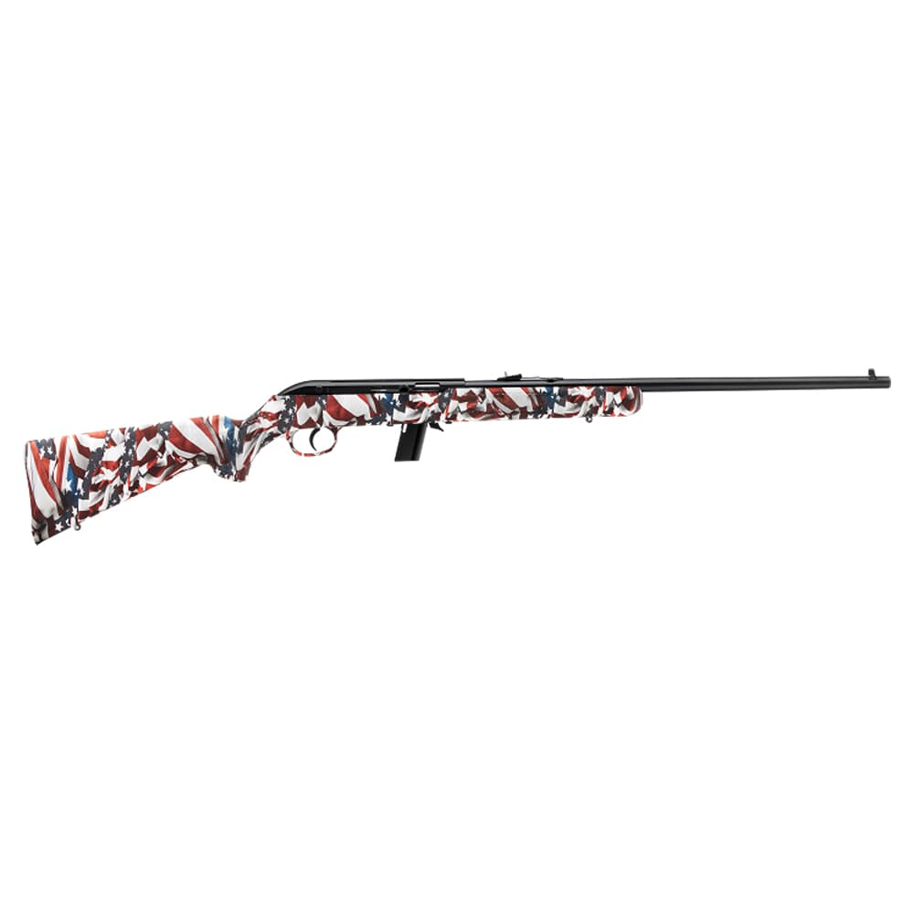 Savage Arms 64 F .22 LR 21&quot; 1:16&quot; Bbl Red, White &amp; Blue Flag Semi-Auto Rifle w/(1) 10rd Mag 40222