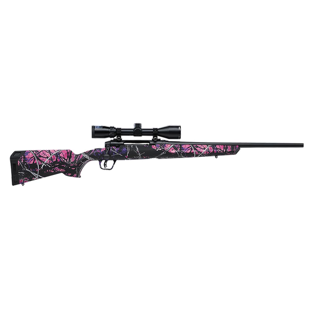 Savage Arms AXIS II XP Compact Muddy Girl .243 Win 20&quot; 1:9.3&quot; Bbl Muddy Girl Camo BA Rifle w/Bushnell Banner 3-9x40mm Scope &amp; (1) 4rd Mag 57100