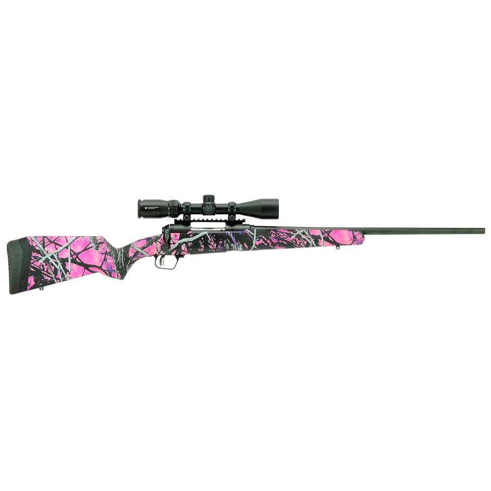 Savage Arms 110 Apex Hunter XP Muddy Girl .308 Win 20&quot; 1:10&quot; Bbl Muddy Girl Camo BA Rifle w/Vortex Crossfire II 3-9x40mm Scope, (1) 4rd Mag 57339