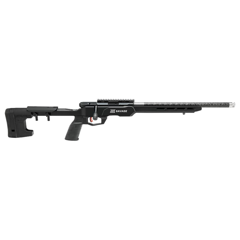 Savage Arms B22 Precision Lite .22 LR 18\&quot; 1:16\&quot; 1/2x28 Bbl Black Aluminum BA Rifle w/(1) 10rd Mag, Custom MDT 1pc Chassis &amp; MDT Pistol Grip 70256