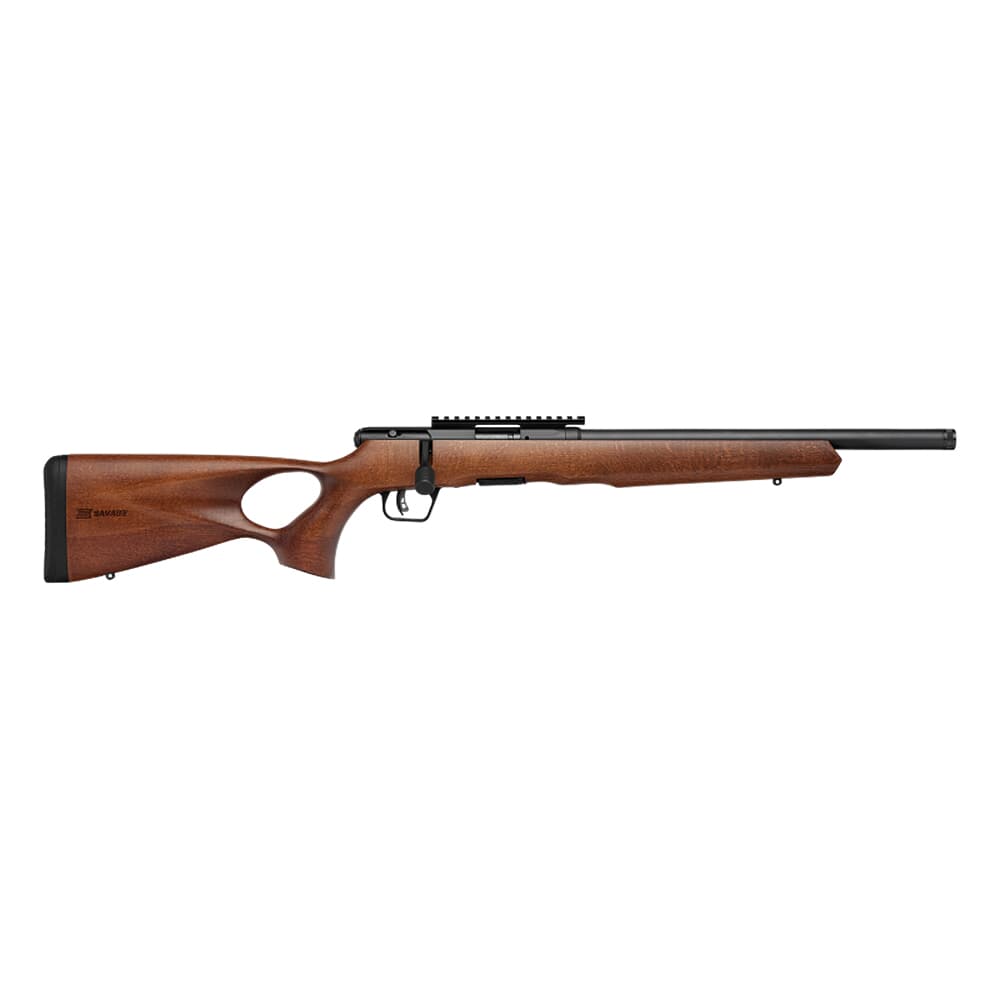 Savage Arms B22 Timber Thumbhole .22 LR 18\&quot; 1:16\&quot; 1/2x28 Bbl Natural Beech Wood BA Rifle w/(1) 10rd Mag 70217