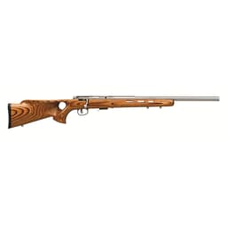 Savage Arms 93R17 BTVSS .17 HMR 21" 1:9" Bbl Brown Laminate/Stainless BA Rifle w/(1) 5rd Mag & Thumbhole Stock 96200