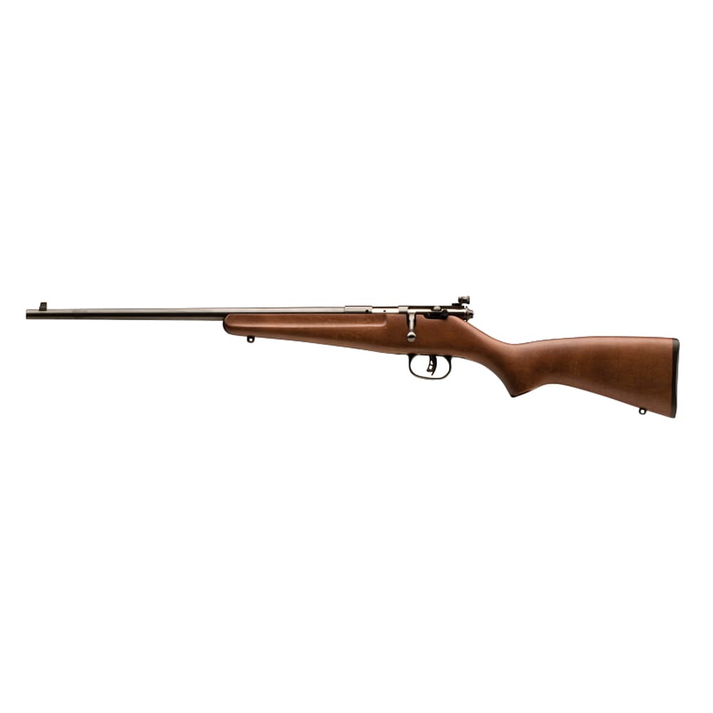 Savage Arms Rascal Hardwood LH .22 LR 16.125&quot; 1:16&quot; Bbl Brown Hardwood Left Hand BA Single-Shot Rifle 13820