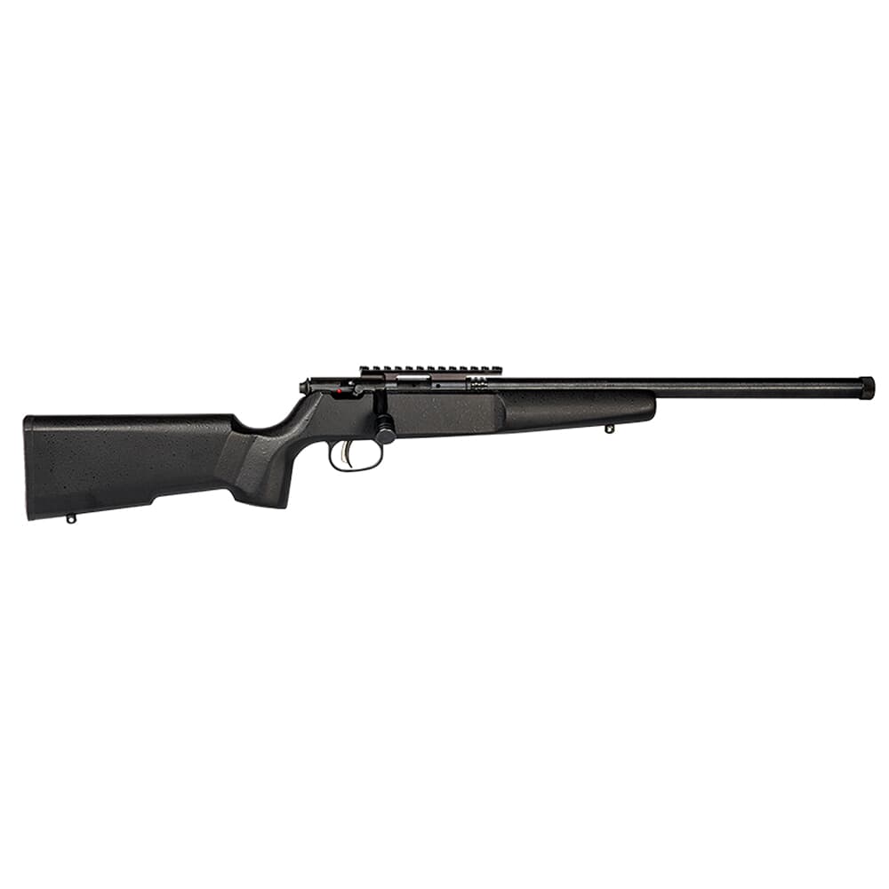Savage Arms Rascal Target .22 LR 16.13&quot; 1:16&quot; 1/2x28 Bbl Black Hardwood BA Single-Shot Rifle w/Ear Plugs &amp; Firearms Lock 13823