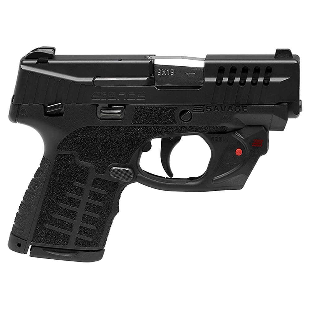 Savage Arms Stance MC9MS 9mm 3.2&quot; 1:10&quot; Bbl Black Semi-Auto Pistol w/Viridian E-Series Red Laser, (1) 7rd &amp; (1) 10rd Mags 67046