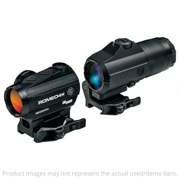 Sig Sauer USED ROMEO4H Red Dot Sight Ballistic Circle Dot w/ Juliet 4x Magnifier Black SORJ43111 - Excellent Condition USED7814
