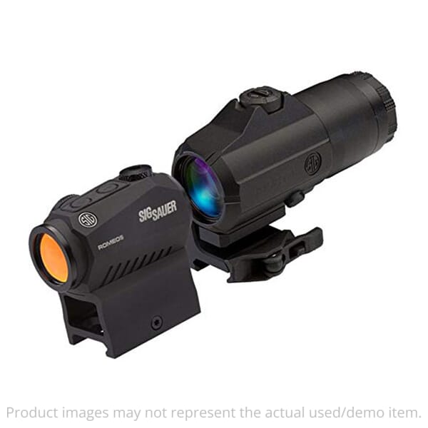 Sig Sauer USED ROMEO5 Red Dot Sight 2 MOA M1913 JULIET3 3X Magnifier SORJ53101 Open Box UA4910