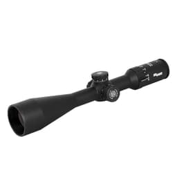 Sig Sauer WHISKEY5 Scope, 2.4-12x56mm, 30mm, SFP, Mrad Milling Hunter Illum Reticle, Levelplex, 0.1 Mrad Adj, Lr Turret, Black SOW52018