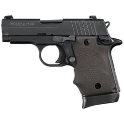 Sig Sauer P938 Ghost 9mm 3" Nitron and Black Rubber Grip Gray 7rd Mag Ambi Mico-Compact Handgun 938-9-B-GST-AMBI