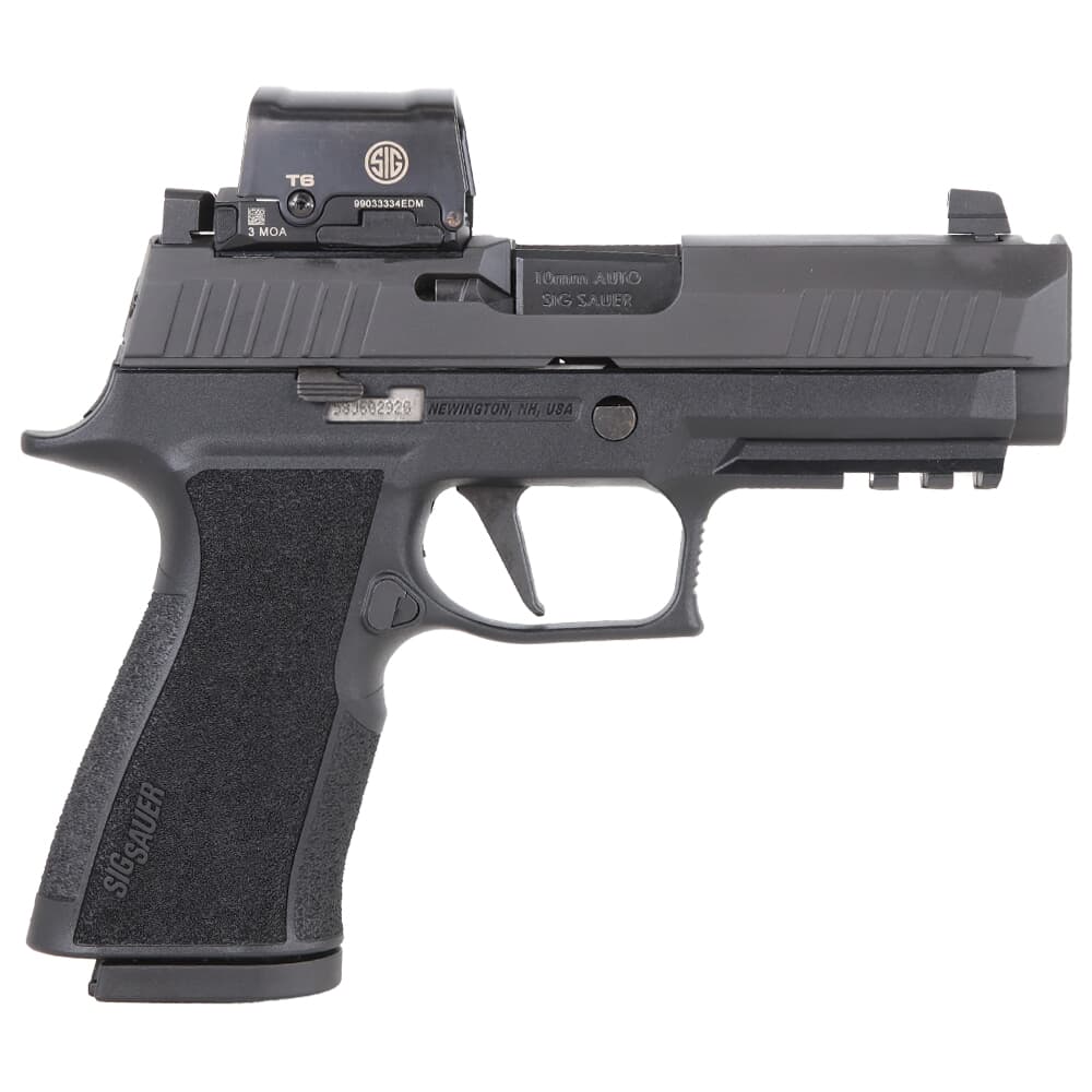 Sig Sauer P320 XTEN Carry Comp 10mm Auto 3.8&quot; Bbl Black Pistol w/(2) 15rd Steel Mags, XRAY3, &amp; ROMEO2 320XCA-10-COMP-RX2