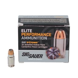 SIG Elite Performance V-Crown .357 SIG 125 Grain Jacketed Hollow Point