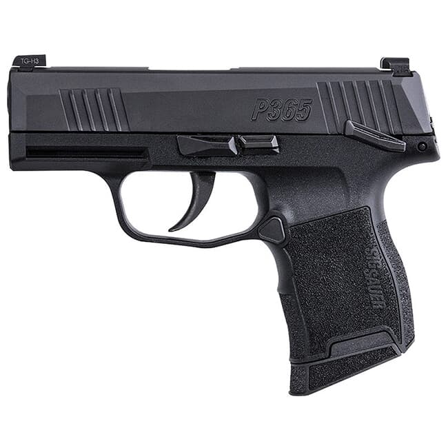 Sig Sauer P365, 9mm, 3.1in, Nitron, Blk, Striker, X-Ray 3, Polymer Grip, (2) 10rd Steel Mag, Manual Safety Pistol 365-9-BXR3-MS