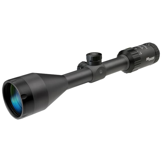 Sig Sauer WHISKEY3 Scope, 3-9x50mm, 1 In, SFP, Quadplex Reticle, 0.25 MOA Adj, Black SOW33201