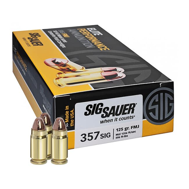 SIG Elite Performance Ball .357 SIG 125 Grain Full Metal Jacket