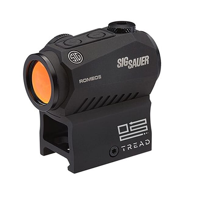 Sig Sauer ROMEO5 Compact Red Dot Sight, 1x20mm, 2 MOA Red Dot, 0.5 MOA Adj, M1913, Black, Tread Logo SOR52010