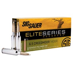 Sig Sauer Ammo 6.5 Creedmoor 140gr Elite Accubond Hunting 20/Box E65CMAB140-20