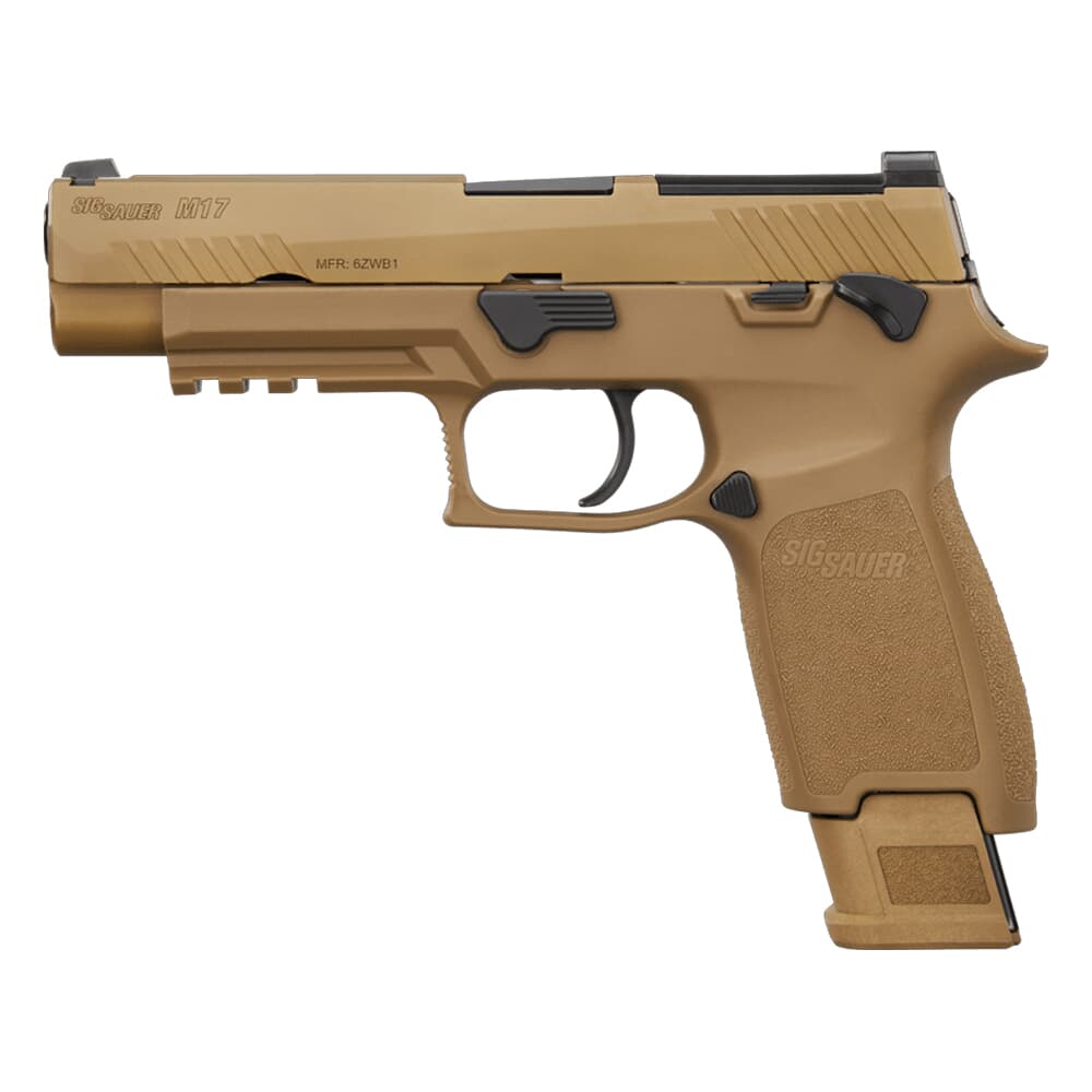 Sig Sauer M17 CSS 9mm Optic Ready Coyote Pistol w/ Modular Polymer Grip, (1) 17rd &amp; (2) 21rd Mags M17-9-CSS-MS