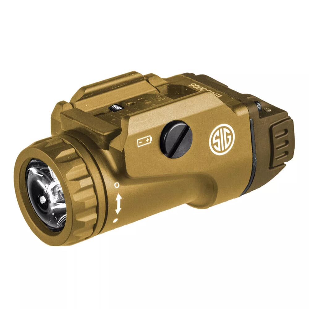 Sig Sauer FOXTROT1X Tactical 450 Lumen White FDE Weapon Light - Fits M1913, Sig and Glock Rails SOF12002