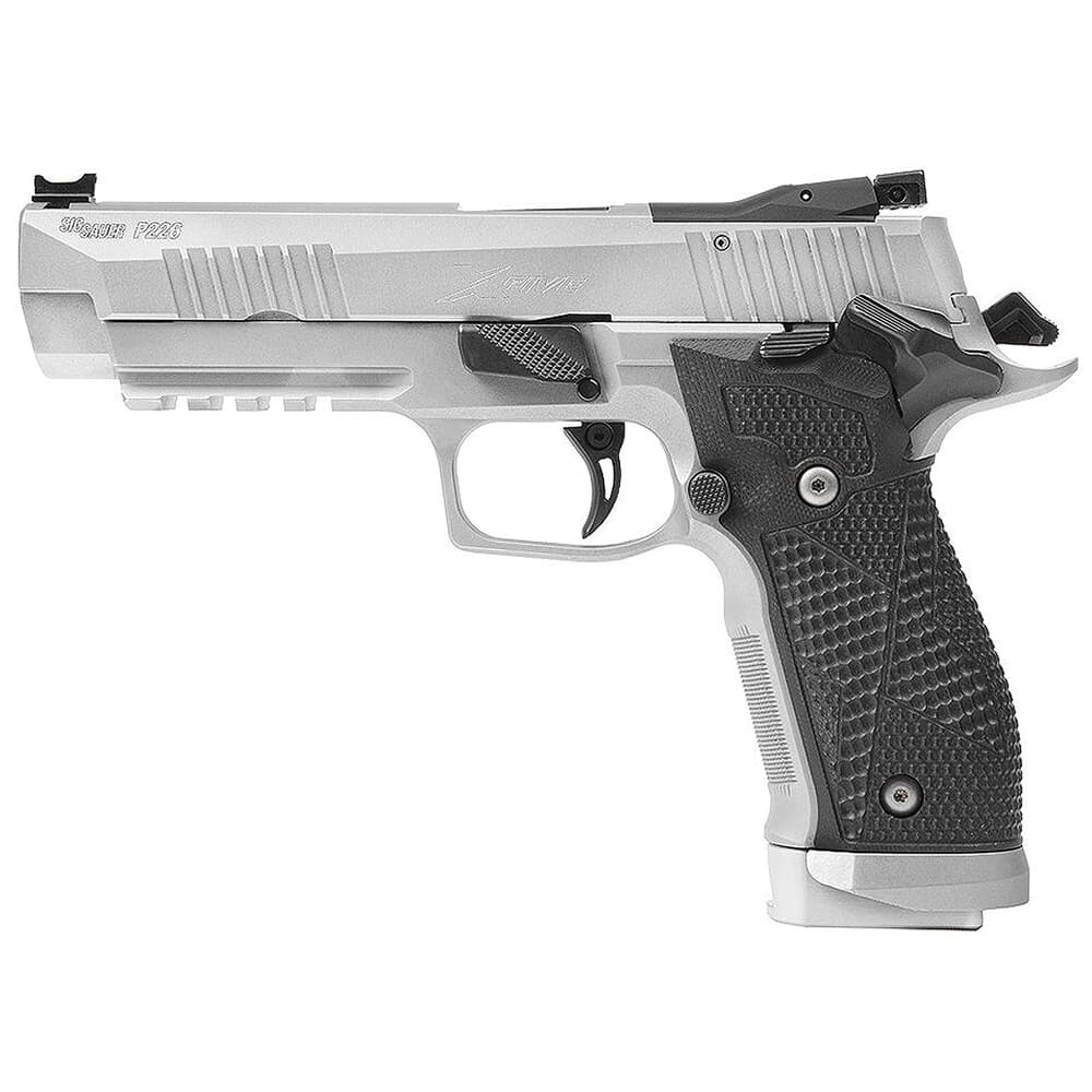Sig Sauer P226 XFive 9mm 5&quot; Bull Bbl Stainless Steel Frame w/ 1913 Accessory Rail Incl. (3) 20rd Steel Mags w/ Alloy Basepads 226X5-9-STAS