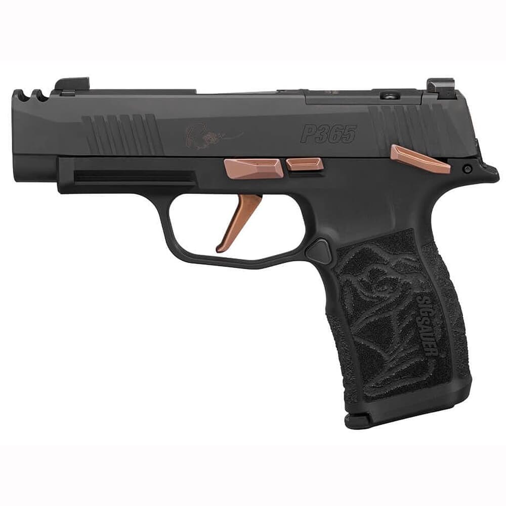Sig Sauer P365 9mm 3.1in Rose Blk Striker X-Ray 3 Polymer Grip (2) 10rd Steel Mag Optic Ready MS CA Compliant 365XL-9-ROSE-MS-CA