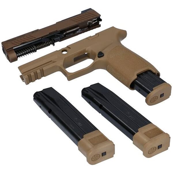 Sig Sauer Cal-X Kit P320-M18 9mm Carry Coyote Caliber Exchange Kit w/(1) 17rd and (2) 21rd Mags 8900268