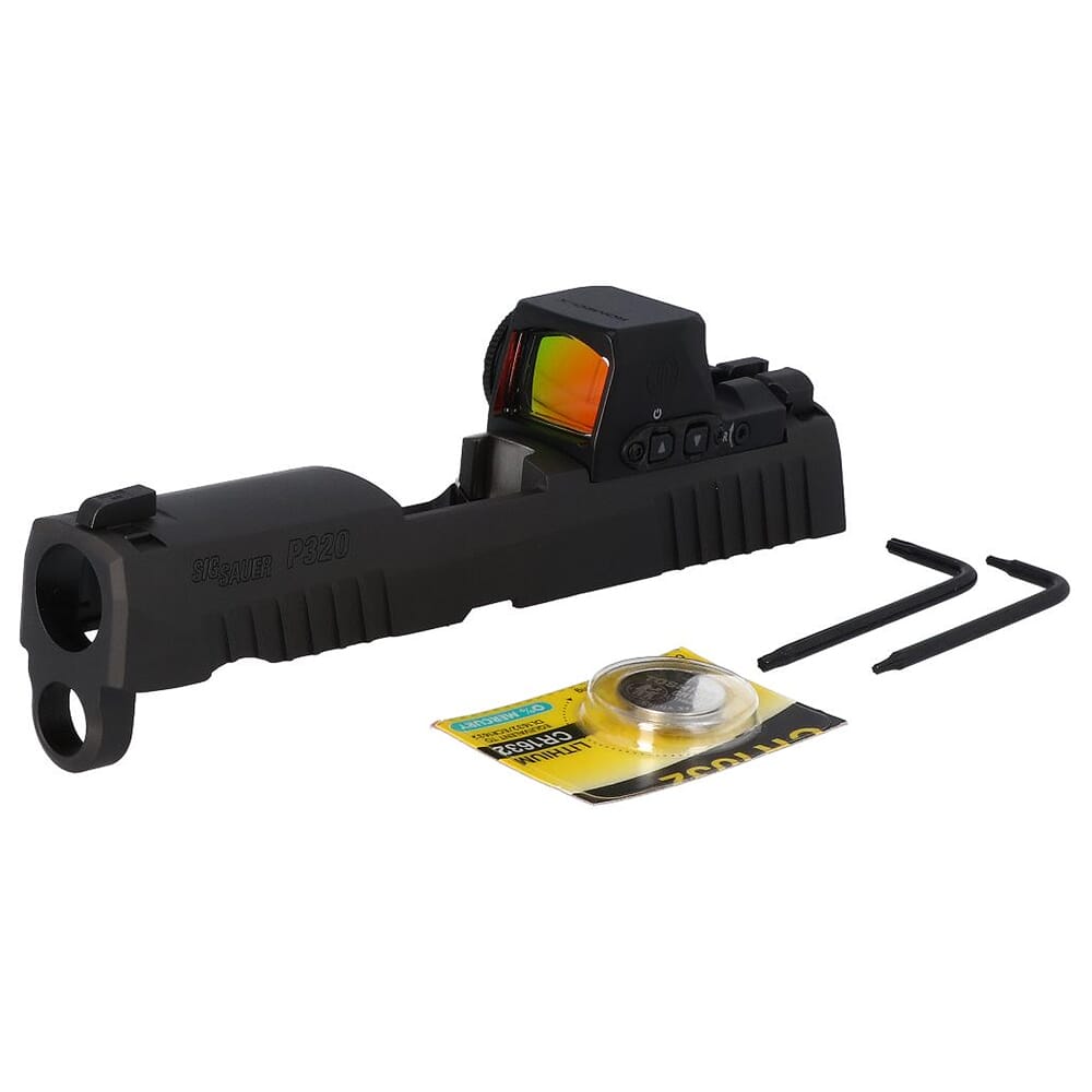 Sig Sauer P320 9mm 3.6" Bbl Black Slide Assembly w/XRAY3 Suppressor Sights & ROMEO-X PRO