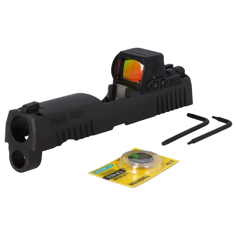 Sig Sauer P320 9mm 3.9&quot; Bbl Black Slide Assembly w/XRAY3 Suppressor Sights &amp; ROMEO-X PRO