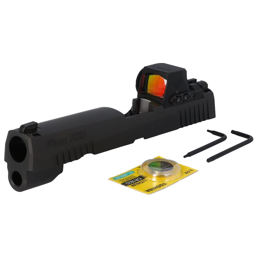 Sig Sauer P320 9mm 4.7" Bbl Black Slide Assembly w/XRAY3 Suppressor Sights & ROMEO-X PRO