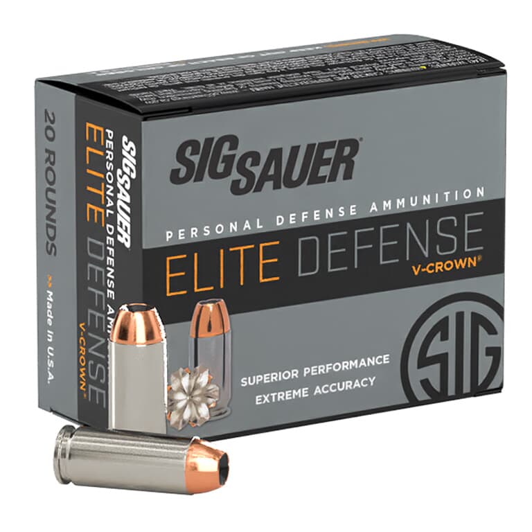 SIG Elite Performance V-Crown 10mm 180 Grain Jacketed Hollow Point Elite Performance V-Crown