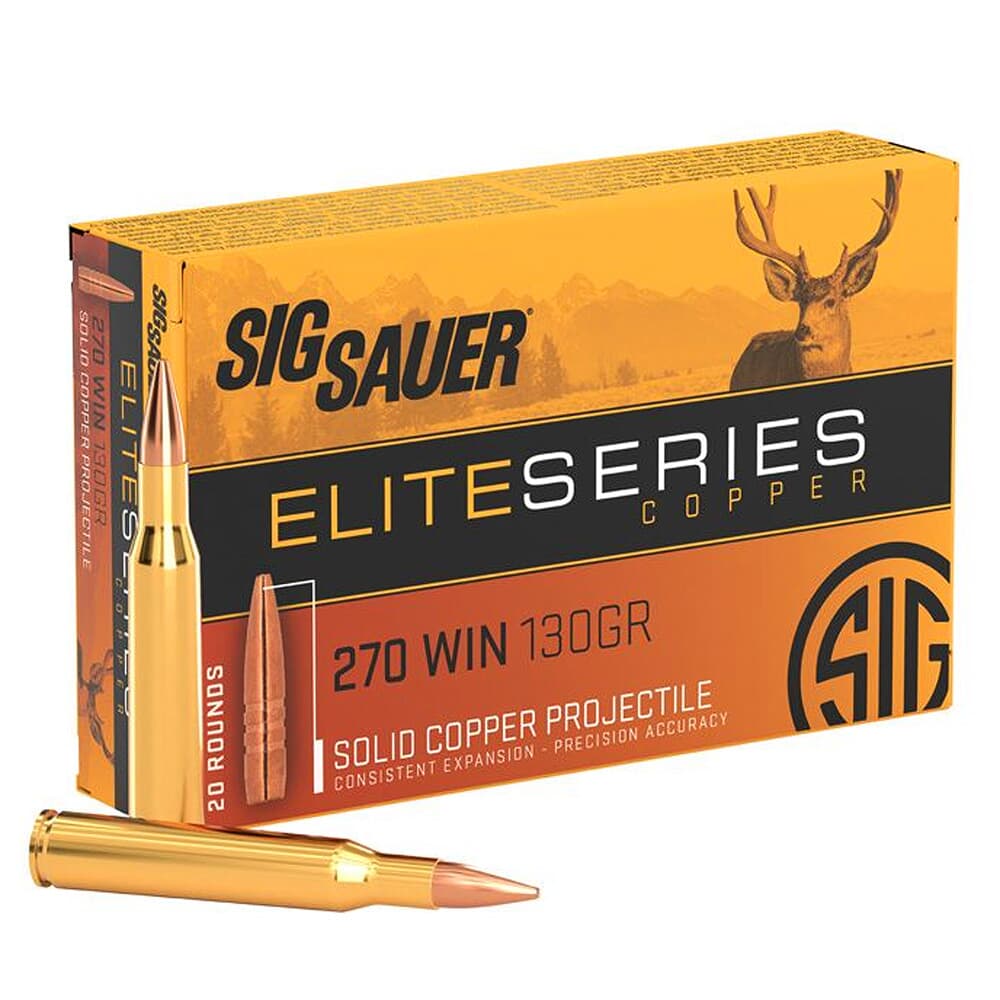 Sig Sauer Ammo .270 Win 130gr Elite Copper Hunting 20/Box E270H1-20