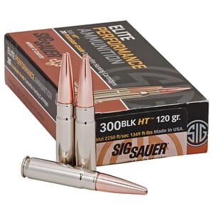 Sig Sauer Ammo .300 BLK 120gr Elite Hunting Solid Copper 20/Box E300H1-20