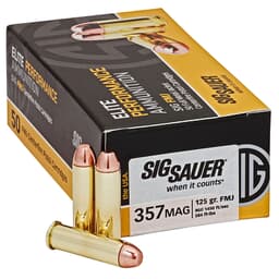 Sig Sauer Ammo .357 Mag 125gr Elite Ball Full Metal Jacket 50/Box E357MB-50