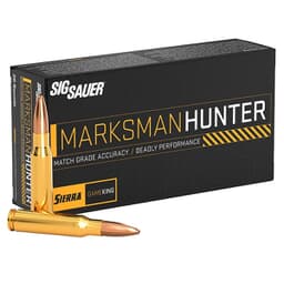 Sig Sauer Ammo Marksman Hunter 6.5 Creedmoor 130gr Gameking 20/Box E65CMGK130-20