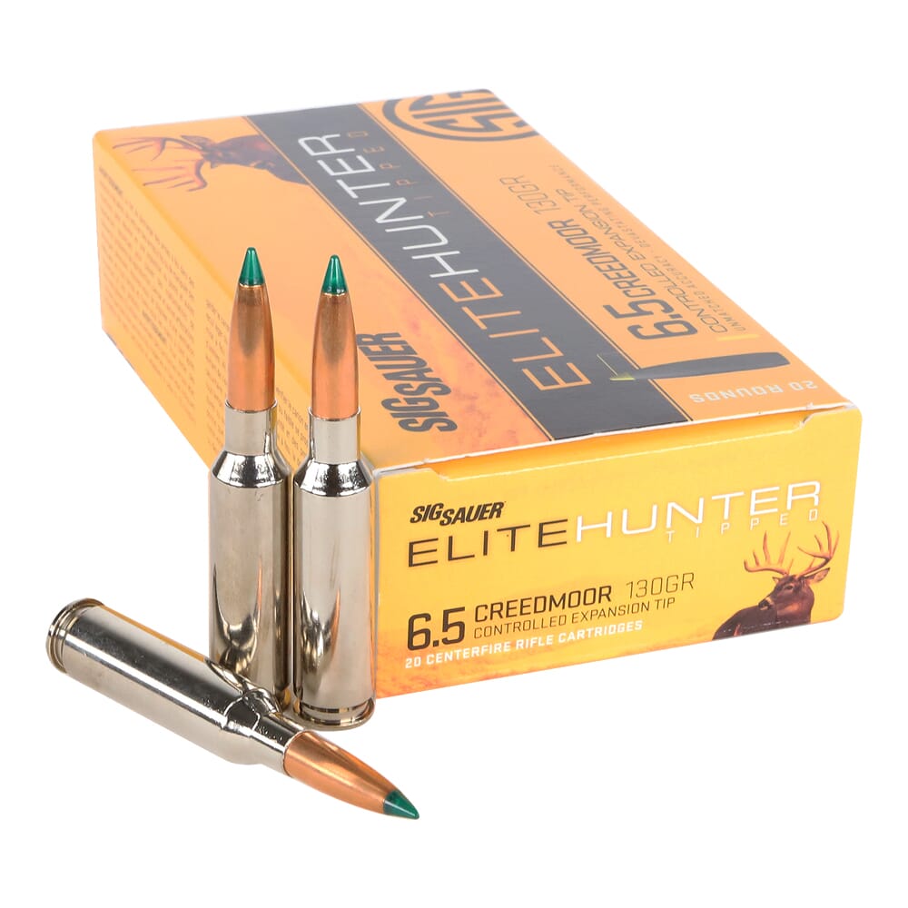 Sig Sauer Ammo 6.5 Creedmoor 130gr Elite Tipped Hunting 20/Box E65CMTH1-20